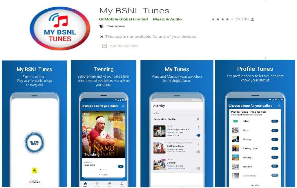 My BSNL Tunes Android Application