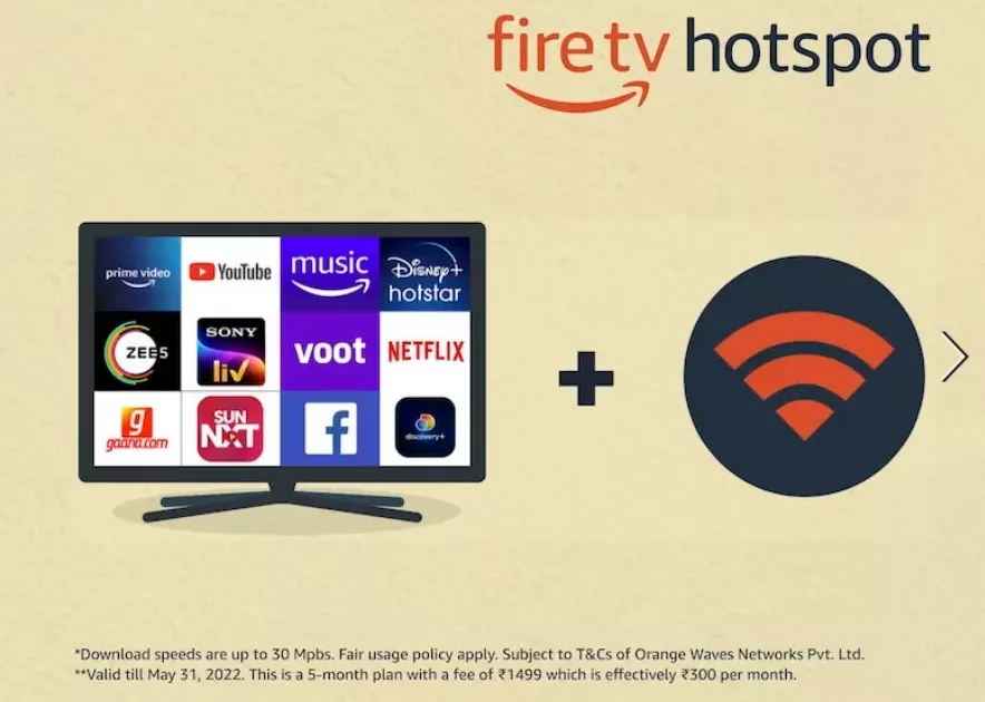 Amazon FireTv Hotspot ₹300 Per Month Free Prime Membership and Firestick