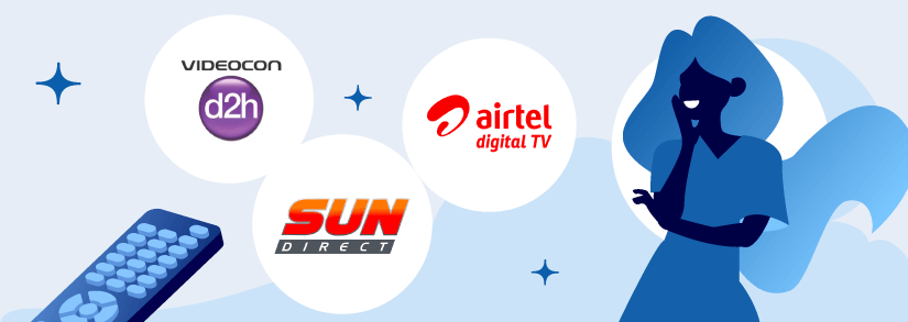 Airtel DTH vs Videocon d2h Vs Sun Direct – A Detailed Comparison