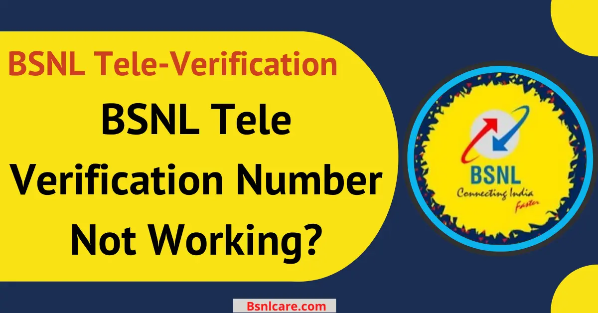 BSNL Tele Verification Number 1507 not working? Use 123