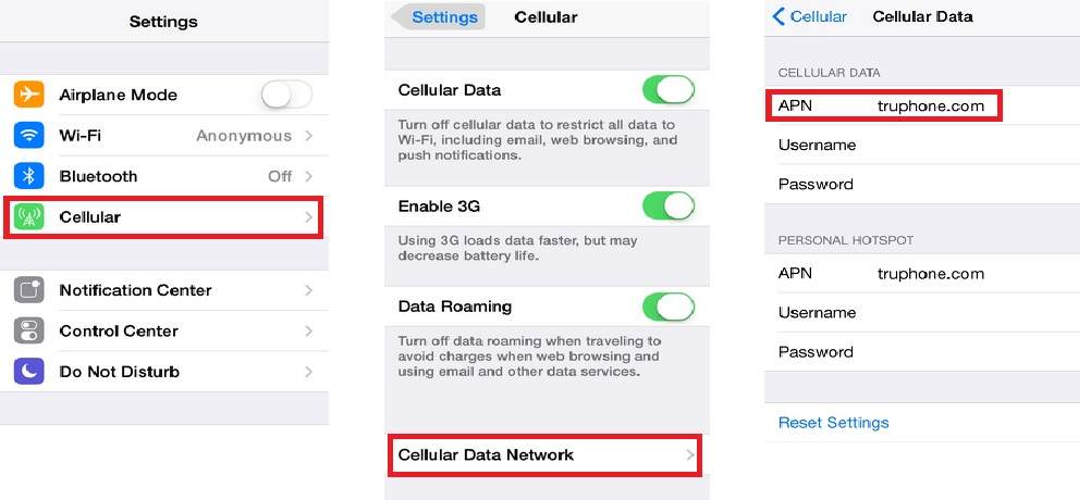 Change BSNL APN Settings for iPhone