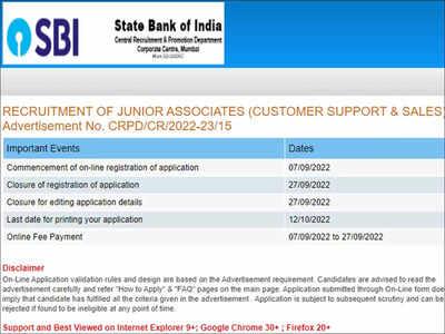 Important Dates to‌ Remember for ‍SBI Clerk 2022 Exam