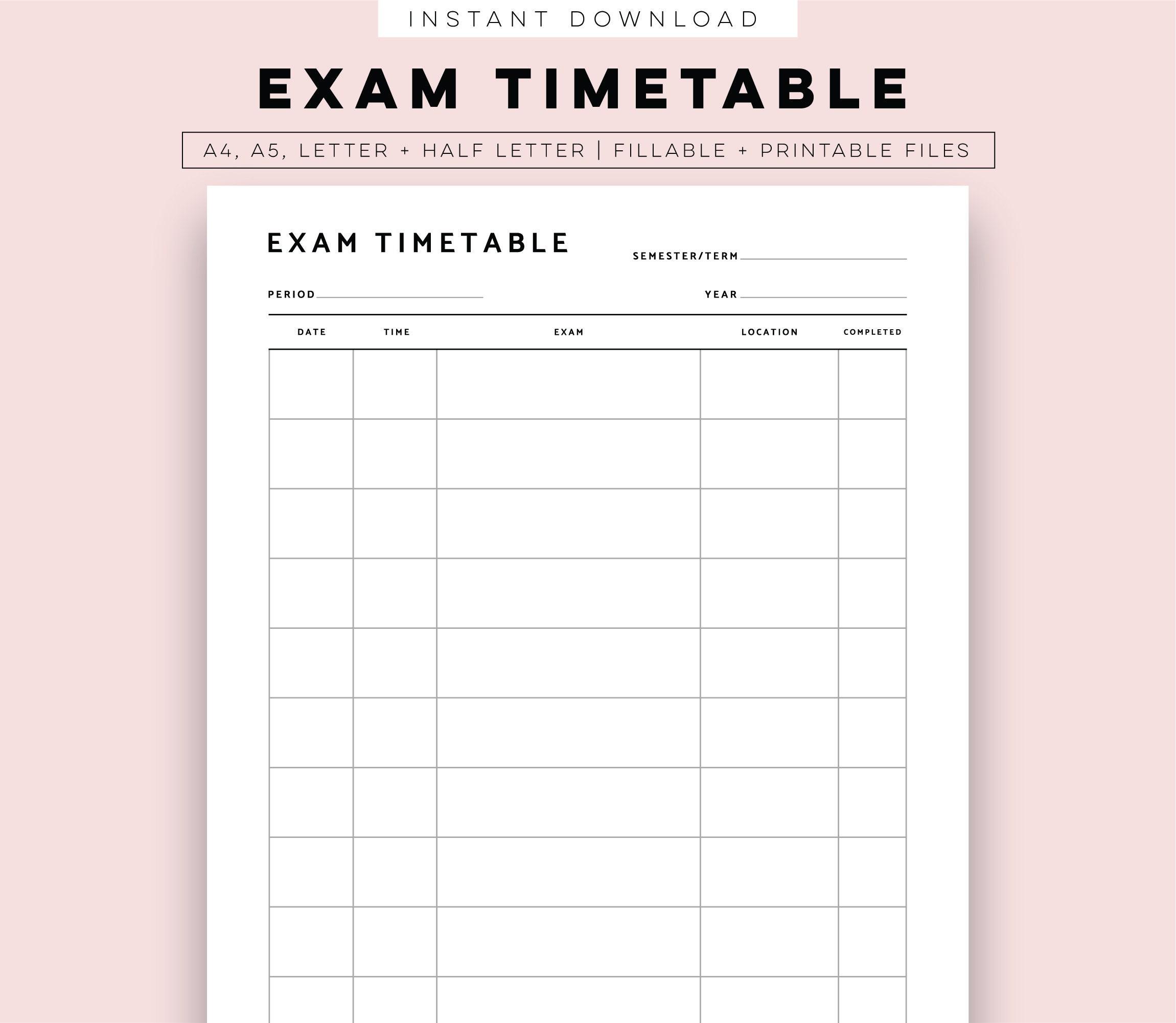 Insights into ‍the ‍Exam Schedule and Timings